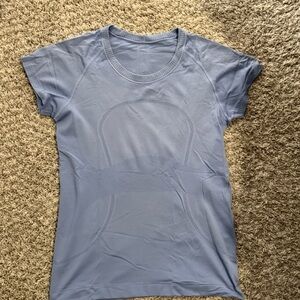 lululemon athletica Light Blue Short Sleeve Seamless Tee